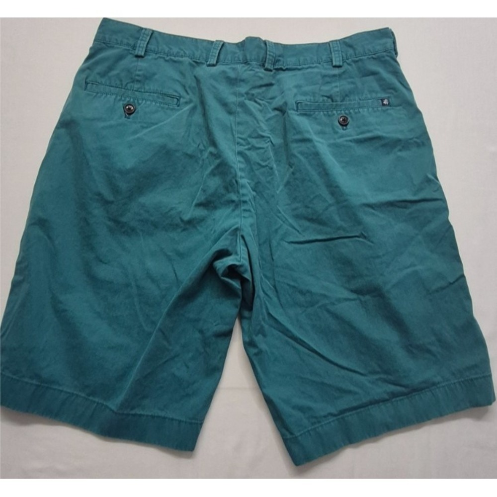 Brooks Brothers 346 men's green chino shorts‎ sz. 36 flat front 100% Cotton - Picture 12 of 13